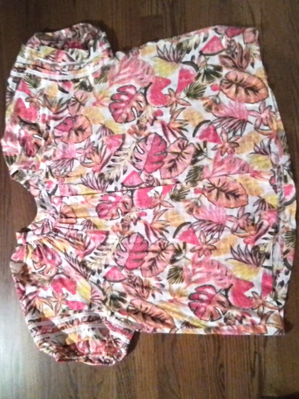Jane & Delancey 2X Colorful Tropical Peasant Rayon Blouse Raglan sleeves